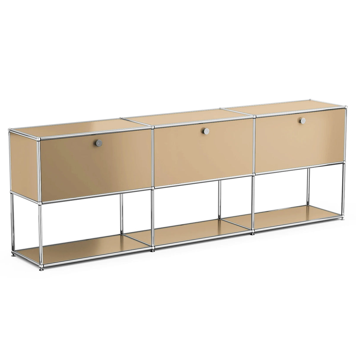 Modular Sideboard Storage Cabinet Chrome Metal Frame Accent Credenza Multi Color Entryway Console Cabinet for Living Room Office