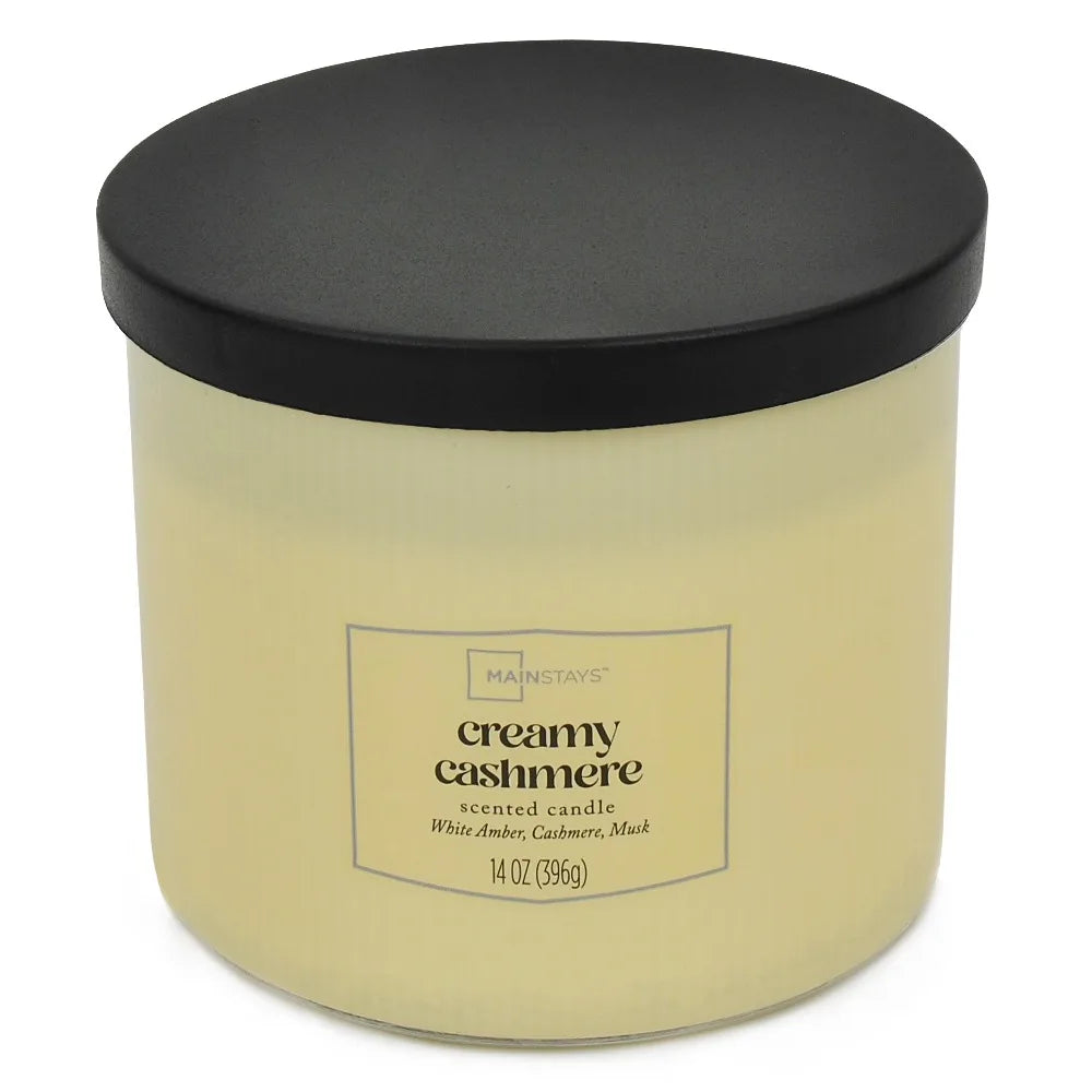 Textured Wrapped Candle in Creamy Cashmere Scent 14 Ounce Home Fragrance Aromatherapy Soy Wax Candle Gift