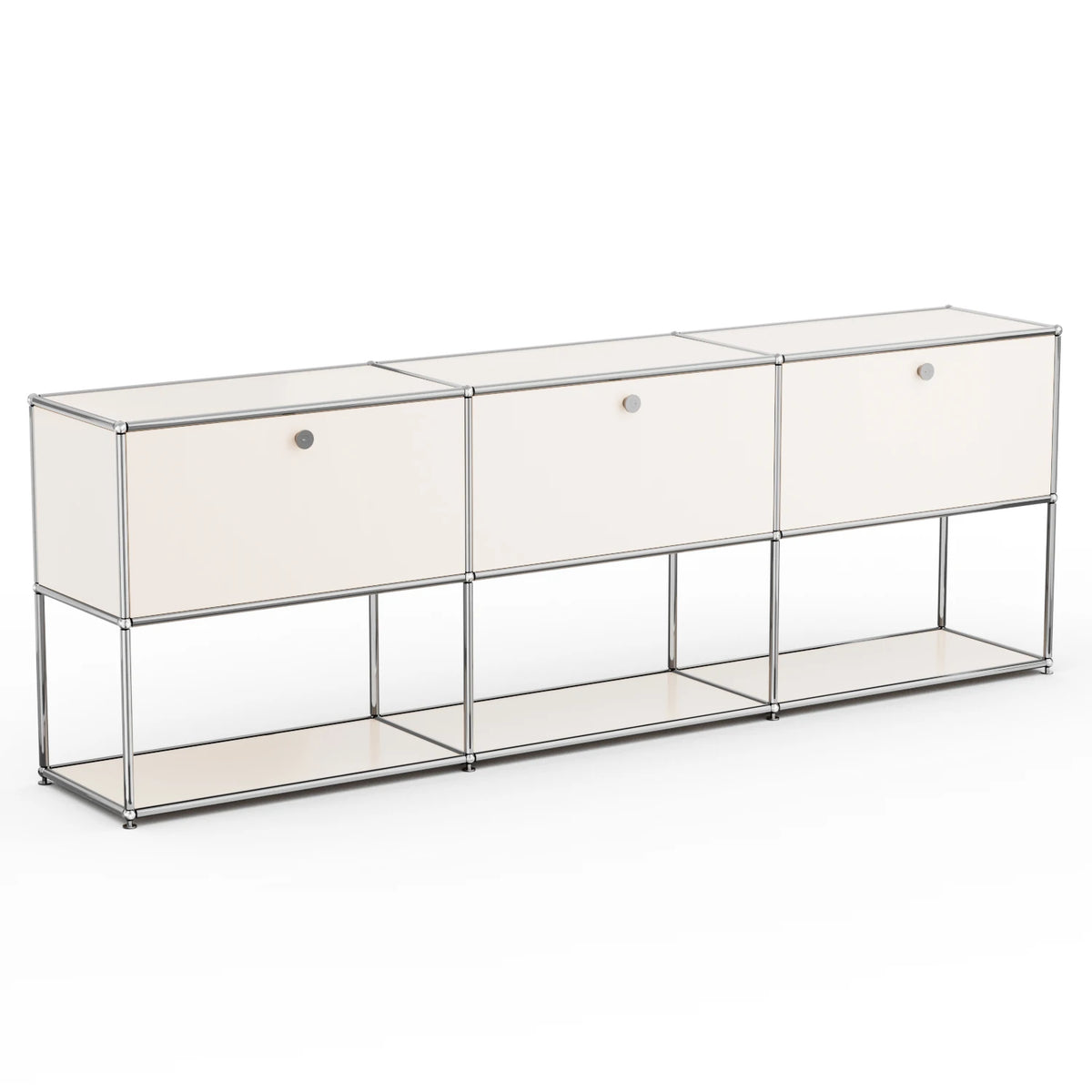 Modular Sideboard Storage Cabinet Chrome Metal Frame Accent Credenza Multi Color Entryway Console Cabinet for Living Room Office